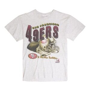 Vintage San Francisco 49ers Riddell T-Shirt Size Small Gray 1996 90s NFL